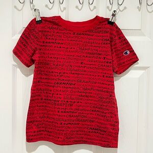 Champion Kids Red Logo Print Tee